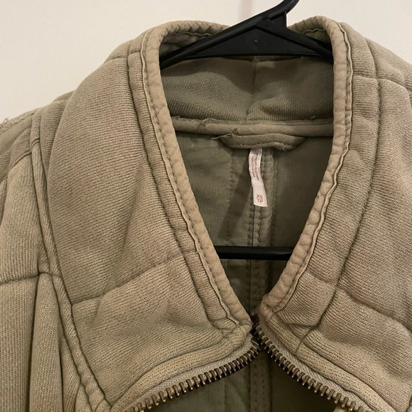 Free People Dolan Quilted Jacket in Sage Green - Picture 5 of 5
